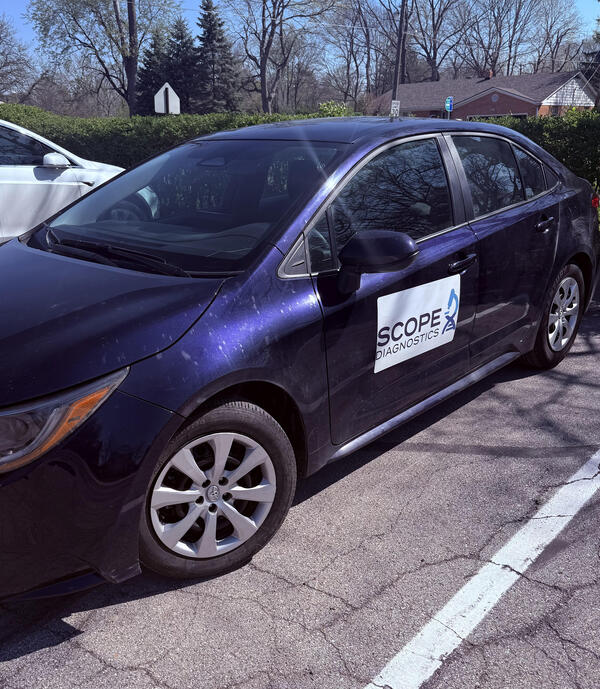 SCOPE Diagnostics courier car